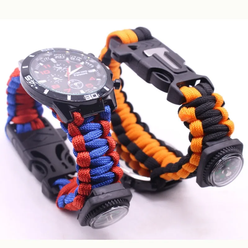 Outdoor Adventure Kit - Bracciale multifunzionale per tessitura di corde