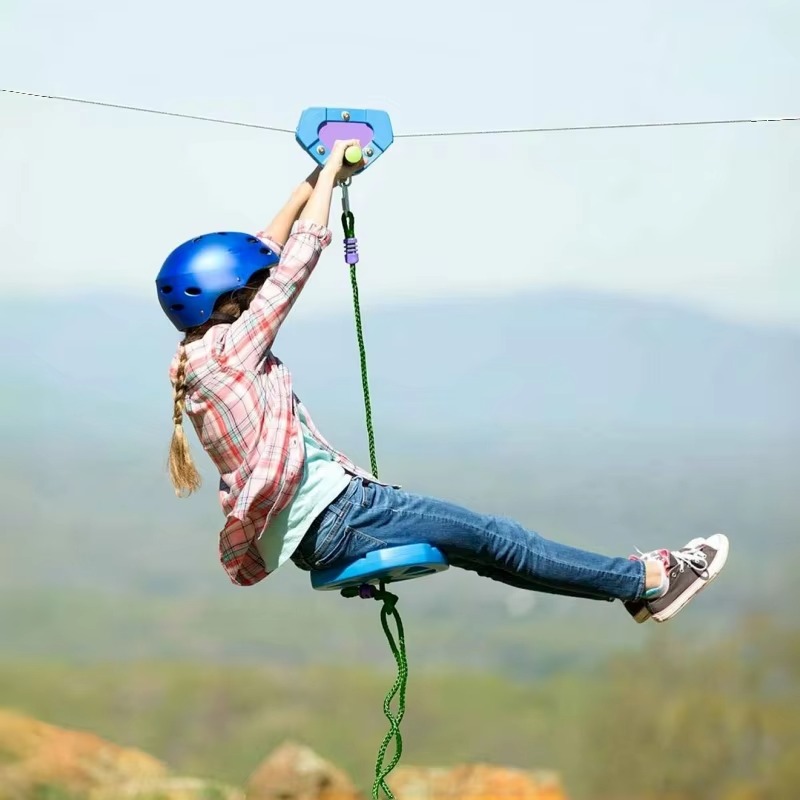 Outdoor Adventure Ziplines & Waterfall - Set da gioco con zipline per