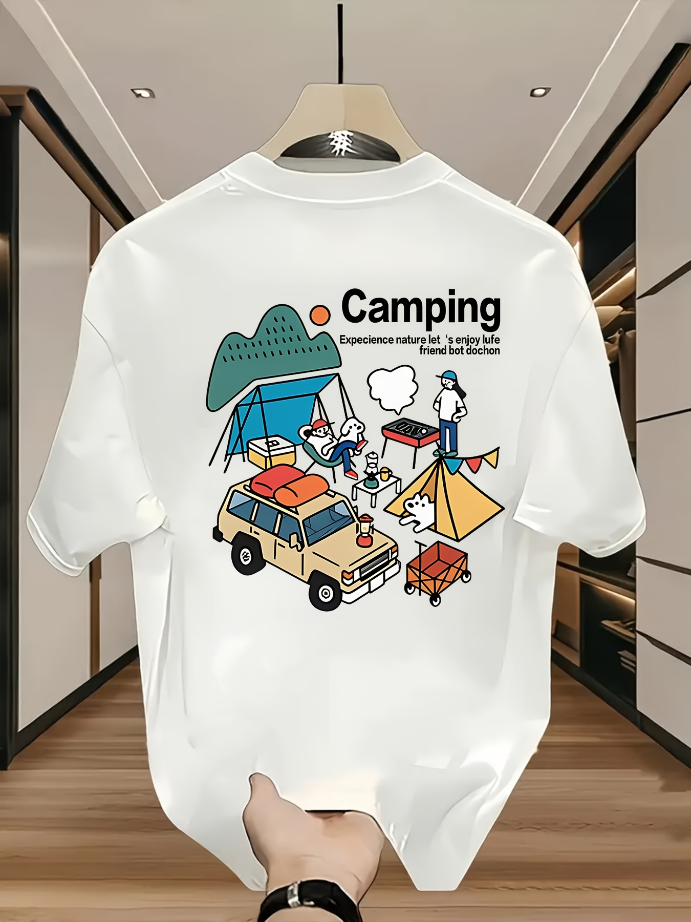 Maglietta Grafica per Campeggi - Outdoor Adventure Tent recensione e prezzo